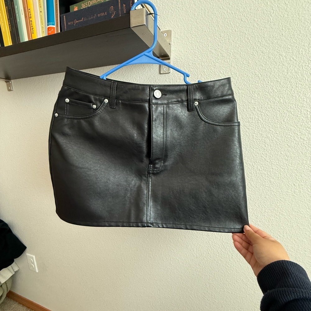 NWT PacSun Black Leather Mini Skirt Night Out Essential